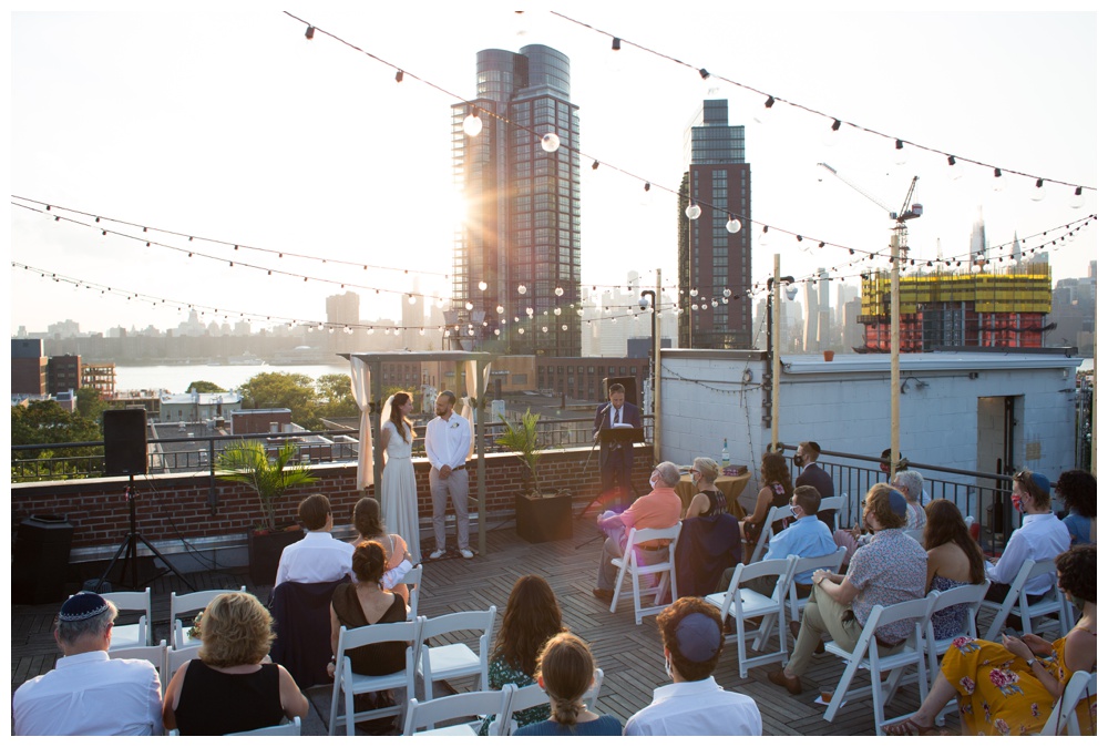 Greenpoint Loft Wedding Ceremony, Rooftop Brooklyn Wedding, Nova Events Inc